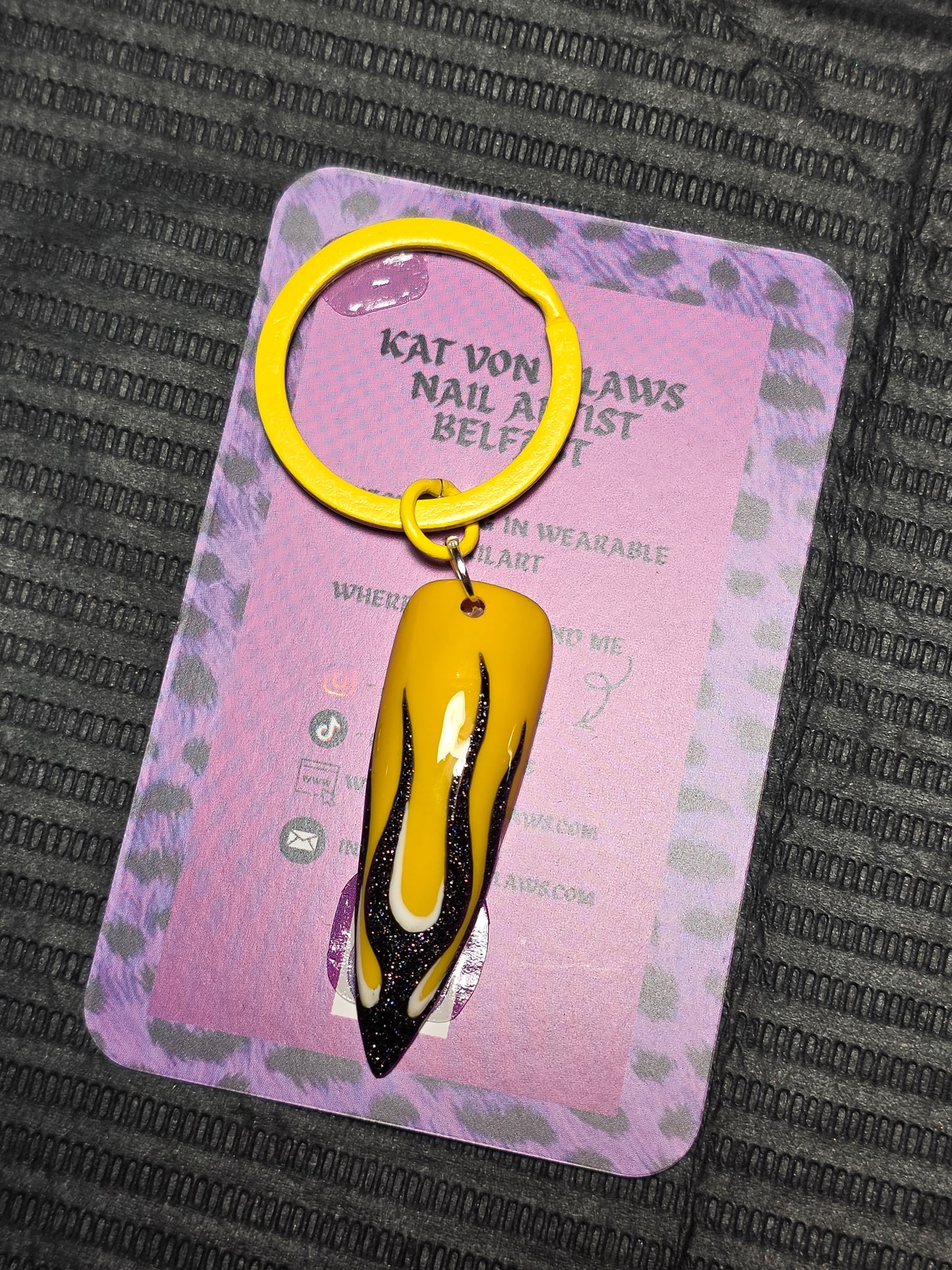 Nail themed keychains