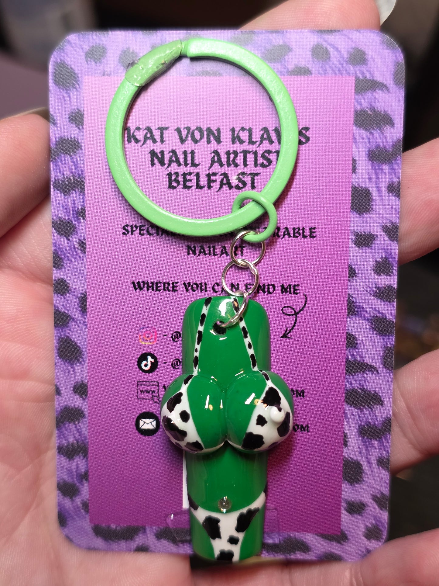 Nail themed keychains