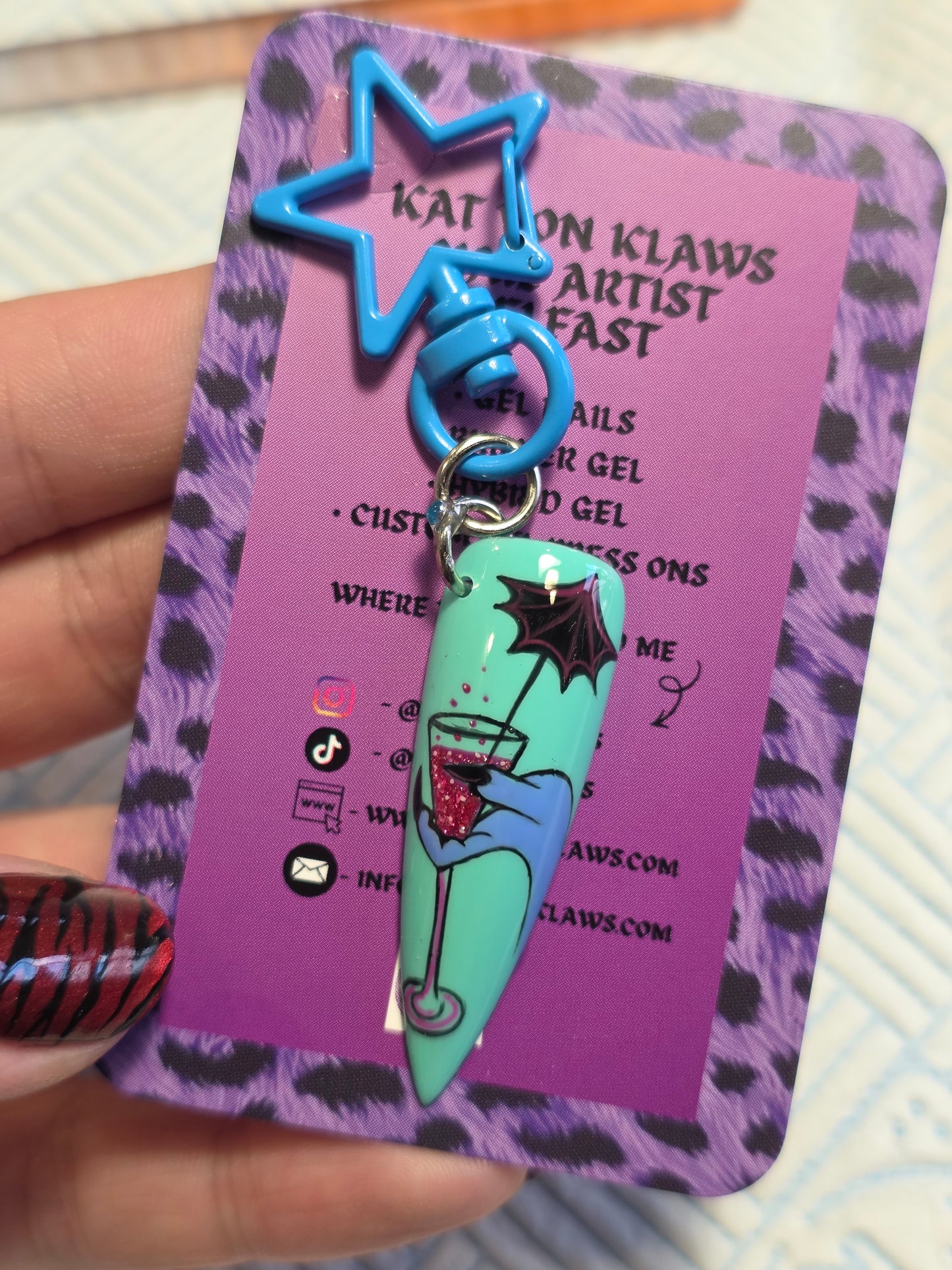 Nail themed keychains